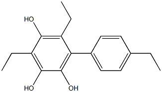 3,5-Diethyl-6-(4-ethylphenyl)benzene-1,2,4-triol Structure