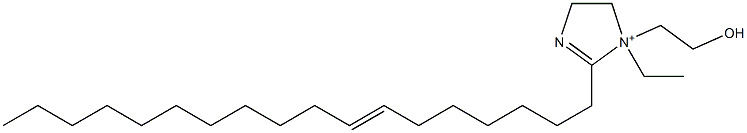 1-Ethyl-1-(2-hydroxyethyl)-2-(7-octadecenyl)-2-imidazoline-1-ium Struktur