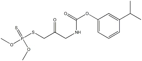 N-[3-(Dimethoxyphosphinothioylthio)-2-oxopropyl]carbamic acid m-cumenyl ester Struktur