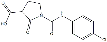 1-[[(4-Chlorophenyl)amino]carbonyl]-2-oxopyrrolidine-3-carboxylic acid Struktur