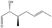 (2R,3R)-2-Hydroxy-3-methyl-5-heptenal Struktur