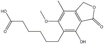 5-(5-Carboxypentyl)-1,3-dihydro-4-hydroxy-6-methoxy-7-methylisobenzofuran-3-one Struktur