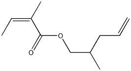 2-Methylisocrotonic acid 2-methyl-4-pentenyl ester Struktur