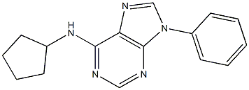 6-Cyclopentylamino-9-phenyl-9H-purine Struktur