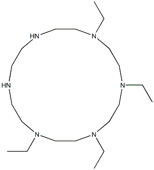 4,7,10,13-Tetraethyl-1,4,7,10,13,16-hexaazacyclooctadecane Struktur