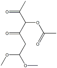 Acetic acid 1-acetyl-4,4-dimethoxy-2-oxobutyl ester Struktur