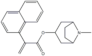 2-(Naphthalen-1-yl)propenoic acid 8-methyl-8-azabicyclo[3.2.1]octan-3-yl ester Struktur