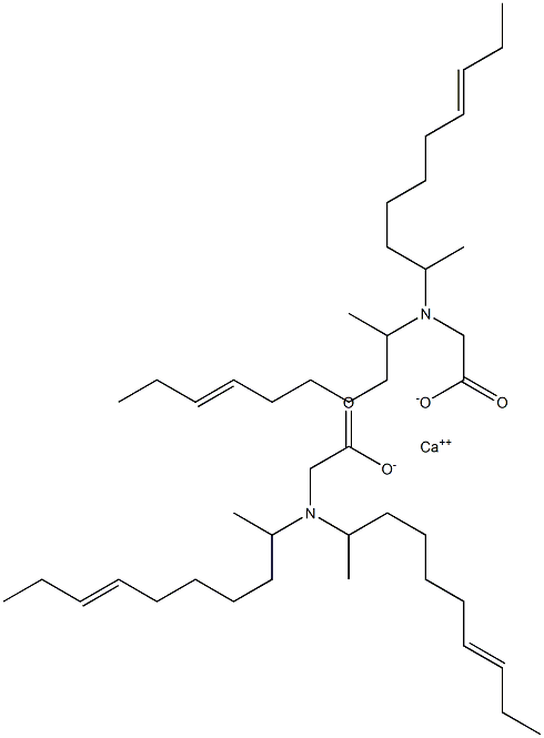 Bis[N,N-di(7-decen-2-yl)aminoacetic acid]calcium salt Struktur