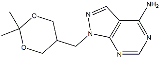 1-[(2,2-Dimethyl-1,3-dioxan-5-yl)methyl]-1H-pyrazolo[3,4-d]pyrimidin-4-amine Struktur