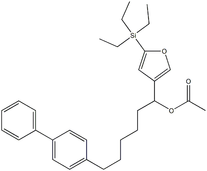 Acetic acid 1-[5-(triethylsilyl)-3-furyl]-6-(biphenyl-4-yl)hexyl ester Struktur