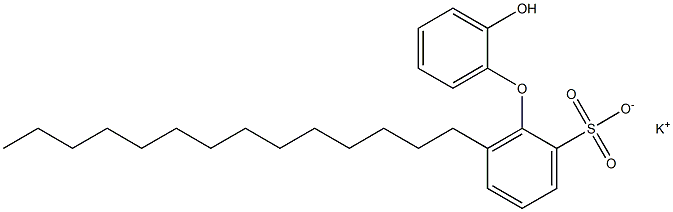 2'-Hydroxy-6-tetradecyl[oxybisbenzene]-2-sulfonic acid potassium salt Struktur