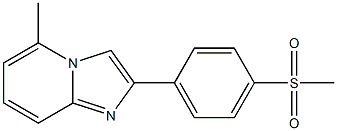 5-Methyl-2-[p-(methylsulfonyl)phenyl]imidazo[1,2-a]pyridine Struktur