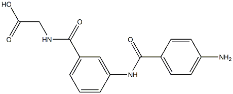 [N-[3-(4-Aminobenzoylamino)benzoyl]amino]acetic acid Struktur