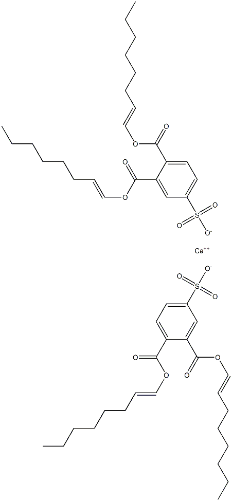 Bis[3,4-di(1-octenyloxycarbonyl)benzenesulfonic acid]calcium salt Struktur