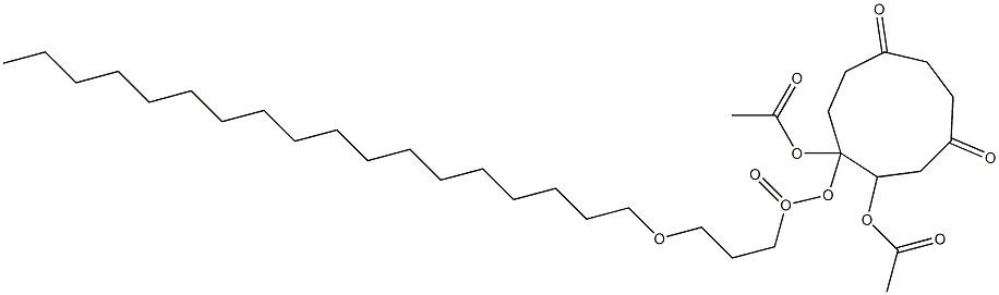 2,3-Bis(acetyloxy)-1,5-dioxa-3-tricosanoyloxycyclononane-6,9-dione Struktur