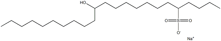 13-Hydroxytricosane-5-sulfonic acid sodium salt Struktur