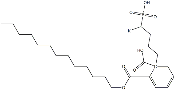 Phthalic acid 1-tridecyl 2-(4-potassiosulfobutyl) ester Struktur