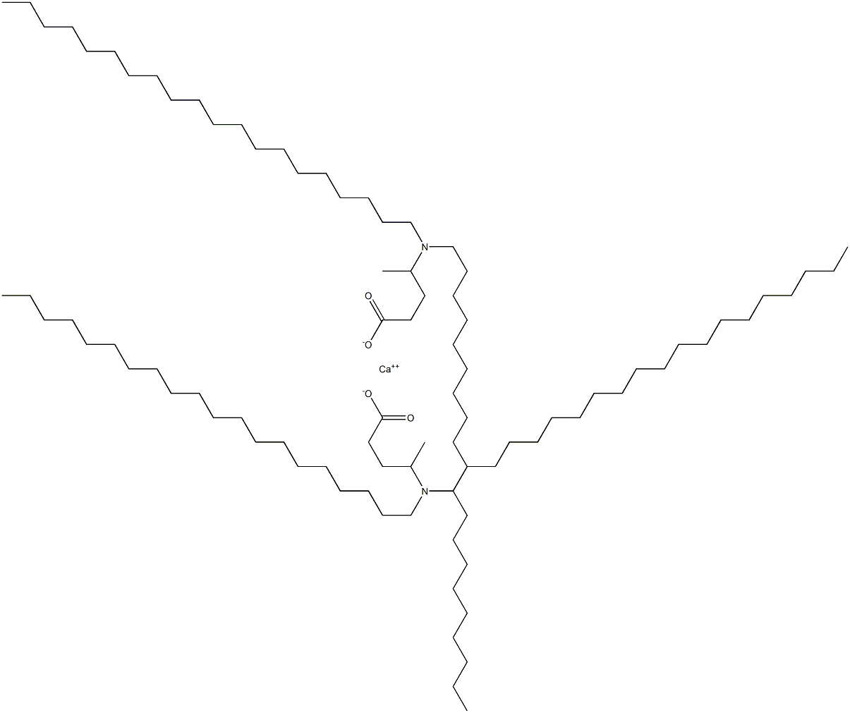 Bis[4-(diicosylamino)valeric acid]calcium salt Struktur