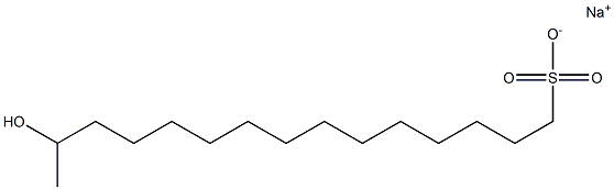 14-Hydroxypentadecane-1-sulfonic acid sodium salt Struktur