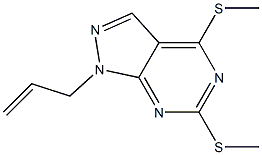 4,6-Bis(methylthio)-1-allyl-1H-pyrazolo[3,4-d]pyrimidine Struktur