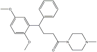 1-[4-(2,5-Dimethoxyphenyl)-4-phenylbutyryl]-4-methylpiperazine Struktur