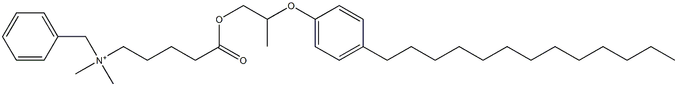 N,N-Dimethyl-N-benzyl-N-[4-[[2-(4-tridecylphenyloxy)propyl]oxycarbonyl]butyl]aminium Struktur