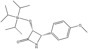 [3R,4S,(+)]-3-(Triisopropylsiloxy)-4-(4-methoxyphenyl)azetidine-2-one Struktur