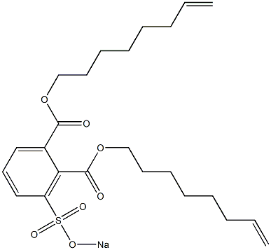 3-(Sodiosulfo)phthalic acid di(7-octenyl) ester Struktur