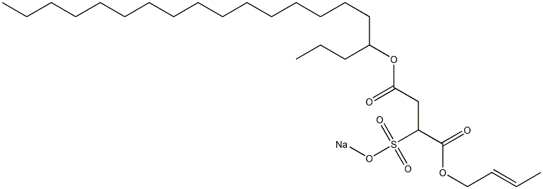 2-(Sodiosulfo)succinic acid 4-icosyl 1-(2-butenyl) ester Struktur