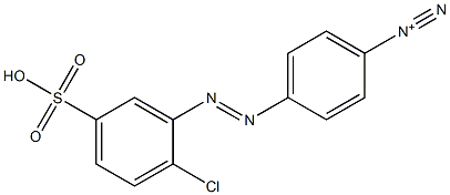 4-[(2-Chloro-5-sulfophenyl)azo]benzenediazonium Struktur