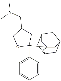 3-(Dimethylaminomethyl)-5-(3-adamantyl)-5-phenyloxolane Struktur