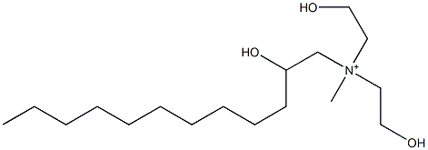 2-Hydroxy-N,N-bis(2-hydroxyethyl)-N-methyl-1-dodecanaminium Struktur