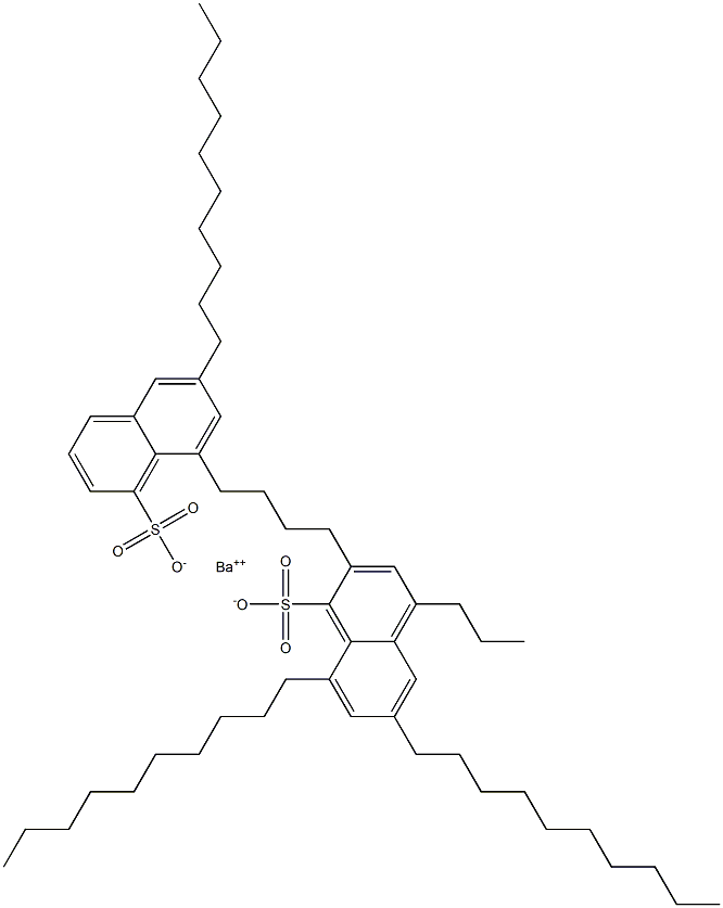 Bis(6,8-didecyl-1-naphthalenesulfonic acid)barium salt Struktur