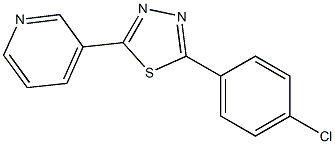 5-(4-Chlorophenyl)-2-(3-pyridinyl)-1,3,4-thiadiazole Struktur