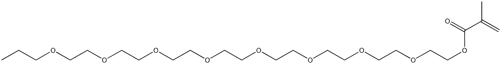 Methacrylic acid 2-[2-[2-[2-[2-[2-[2-(2-propoxyethoxy)ethoxy]ethoxy]ethoxy]ethoxy]ethoxy]ethoxy]ethyl ester Struktur