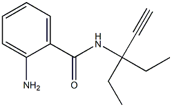 N-(1,1-Diethyl-2-propynyl)-2-aminobenzamide Struktur