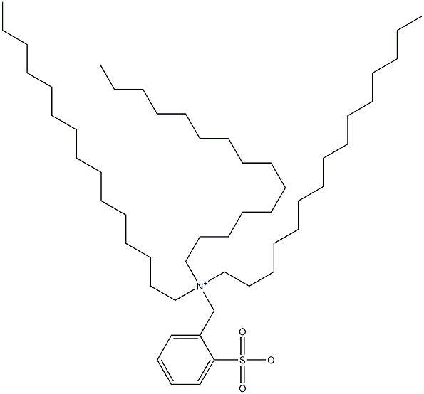 N,N,N-Trispentadecyl-2-sulfonatobenzenemethanaminium Struktur