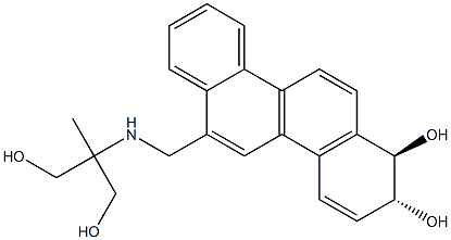 2-[[[(1R,2R)-1,2-Dihydroxy-1,2-dihydrochrysen]-6-ylmethyl]amino]-2-methyl-1,3-propanediol Struktur