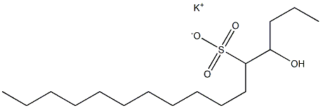 4-Hydroxyhexadecane-5-sulfonic acid potassium salt Struktur