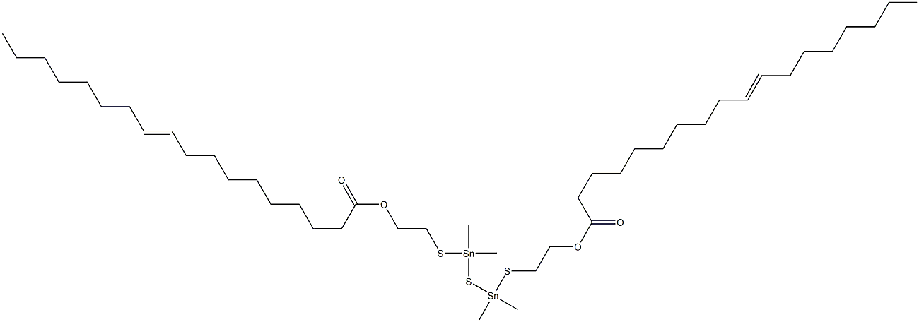 Bis[dimethyl[[2-(9-heptadecenylcarbonyloxy)ethyl]thio]stannyl] sulfide Struktur