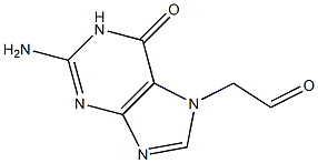 2-Amino-6-oxo-1,6-dihydro-7H-purine-7-acetaldehyde Struktur