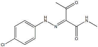 2-[2-(4-Chlorophenyl)hydrazono]-N-methylacetoacetamide Struktur