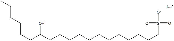 13-Hydroxynonadecane-1-sulfonic acid sodium salt Struktur