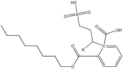 Phthalic acid 1-octyl 2-(1-potassiosulfopropyl) ester Struktur