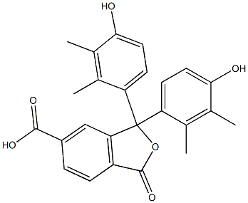 1,3-Dihydro-1,1-bis(4-hydroxy-2,3-dimethylphenyl)-3-oxoisobenzofuran-6-carboxylic acid Struktur