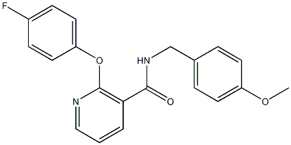 N-(4-Methoxybenzyl)-2-(4-fluorophenoxy)nicotinamide Struktur