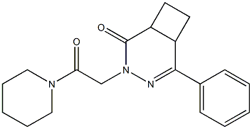 4,5-Dihydro-4,5-ethylene-6-phenyl-2-[2-oxo-2-piperidinoethyl]pyridazin-3(2H)-one Struktur