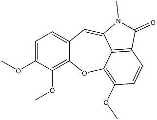 5,7,8-Trimethoxy-1-methyl[1]benzoxepino[4,3,2-cd]isoindol-2(1H)-one Struktur