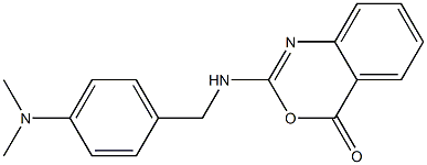 2-[[4-(Dimethylamino)phenyl]methyl]amino-4H-3,1-benzoxazin-4-one Struktur