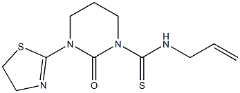 1-Allylthiocarbamoyl-3-(2-thiazolin-2-yl)tetrahydropyrimidin-2(1H)-one Struktur